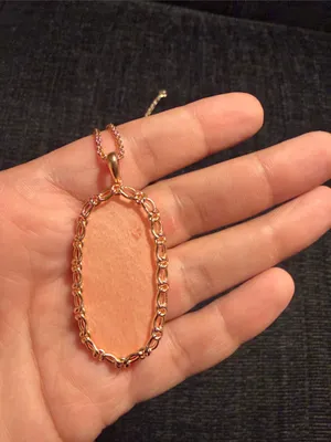 Retired Kendra Scott Macrame Reid Rose Gold Peach Long Pendant Necklace thumbnail 3