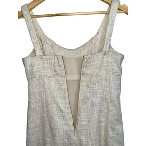 Abercrombie & Fitch Cream Beige Tweed Sleeveless Mini Dress Womens Size S Petite thumbnail 6