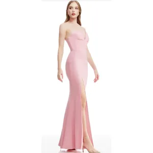 NWT Dress The Population Fernanda Gown Blush Pink XS Formal Glam Chic thumbnail 2