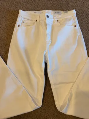 AG Adriano Goldschmied Kinsley High-Rise Crop Bootcut White Jeans Size 28 thumbnail 2