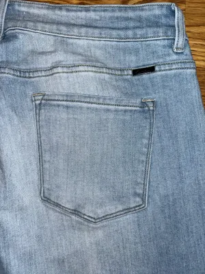 Kancan Bootcut Jeans Women’s Plus Size 22 Light Wash Distressed Raw Hem Slits thumbnail 13