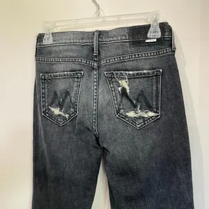 Mother The Flirt Chew Jeans in Cat & Kings Wash Straight Leg Jeans Size 24‎ thumbnail 7
