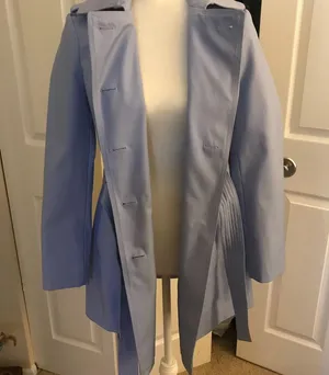 Express periwinkle purple blue rain Trench coat thumbnail 5
