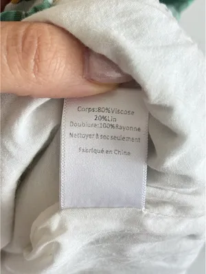 ASTR The Label Tropical Ruched Mini Dress Linen Blend Size M thumbnail 9