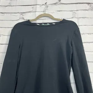 Lauren Ralph Lauren Black Cotton Crew Neck Long Sleeve Top Women’s S Preppy Y2K thumbnail 6