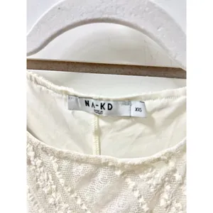 NA-KD Sleeveless Lace Seam Detail Bodycon Maxi Dress Off White Women's Size XXS thumbnail 6