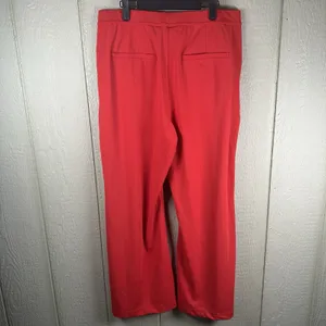 NEW Halara Flex DayStretch High Waisted Pocket Work Flare Pants Womens Sz XL Red thumbnail 4