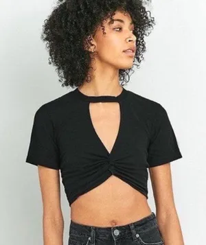 Urban Outfitters Black Cutout Top thumbnail 1