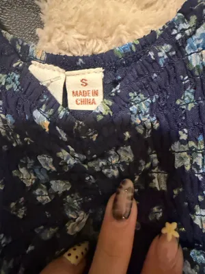 Navy Floral Dress Blue thumbnail 3
