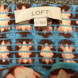 LOFT Geo Print Mini Dress Boho Indie Coastal Summer Size 6 Blue Spaghetti Strap thumbnail 15
