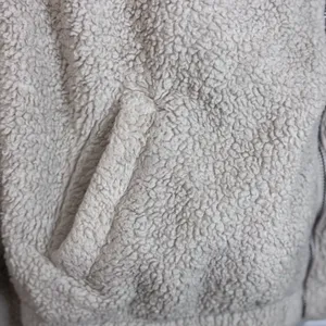 Abercrombie & Fitch Sherpa hoodie Women Large Soft a&f Langenlook gorcpore cream thumbnail 4