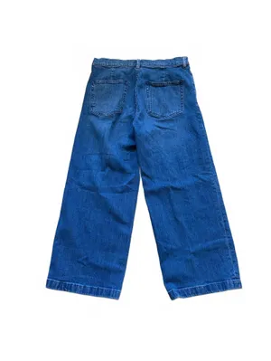 J.Crew Rayner Cropped Trouser Jeans Wide Leg Denim Blue Women's Size 30 thumbnail 4