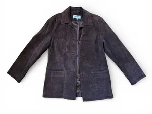 Vintage 1990s ESPRIT Brown Soft Suede Jacket / Blazer Women's Large thumbnail 1