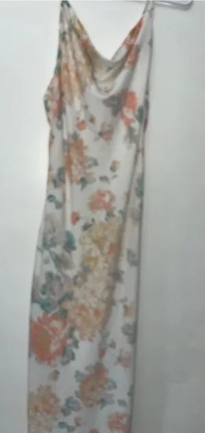 Abercrombie & Fitch Floral Slip Dress Womens small Cowl Neck Satin Midi NWT thumbnail 1