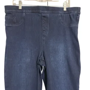 Spanx Twilight Tonal Jean Leggings Dark‎ Indigo Skinny Pull On 1X Tall thumbnail 3