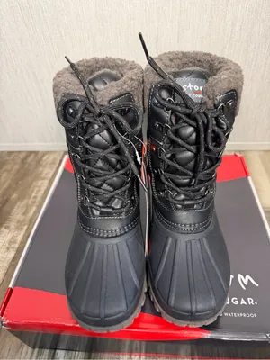 Storm by Cougar Storm Black Winter Boots with Red Accent Tag Size 7 Wide thumbnail 1