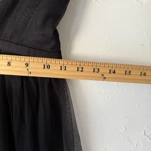 Luxxel Dress Small Black Plunge Maxi Gown Criss Cross Back NWT Fairy‎ Grunge thumbnail 6