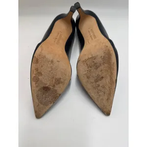 Saks 5th Avenue Vintage Saks Fifth Avenue Pumps Womens 7B Black Leather Pointed Toe Italy thumbnail 10