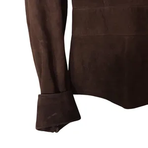 Unbranded Women's Suede Leather Button Front Jacket Small Brown boho earthy thumbnail 5