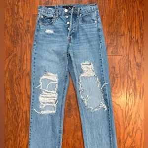 Aeropostale 90s baggy Button-Fly Light Blue Jeans thumbnail 2