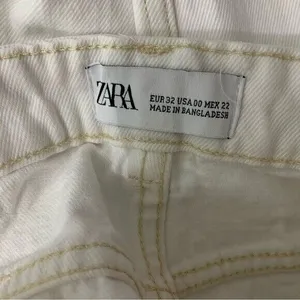 Zara Womens Jeans 00 White High Rise Ankle Skinny Denim Y2K Minimalist thumbnail 6
