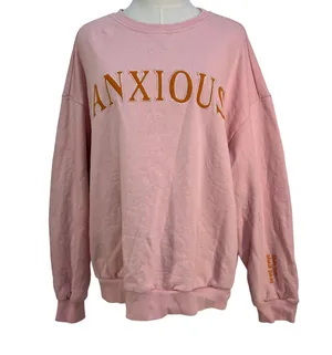 See The Way I See Anxious Sweatshirt Pink thumbnail 1