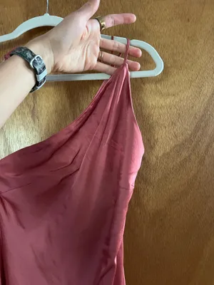 Express pink satin maxi dress thumbnail 2