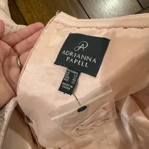 NWT Adrianna Papell Strapless Lace Tulle Dress Blush Pink Size 18 Cocktail Party thumbnail 7