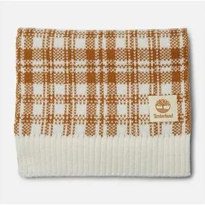 Timberland‎ Buffalo Plaid Knit Scarf in Wheat/Cream Chunky Women’s Unisex OS NWT thumbnail 3