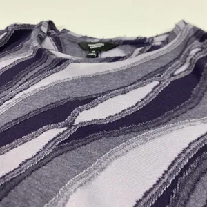 Simply Vera Vera Wang Shirt Womens Medium Purple Asymmetrical Hem Abstract‎ Top thumbnail 4