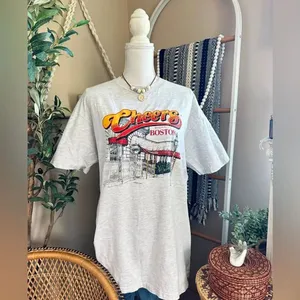 Vintage Cheers Boston Single Stitch T-Shirt XL Hanes Beefy Tee Graphic Retro thumbnail 3