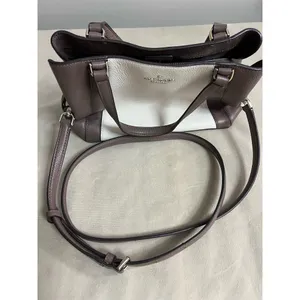Kate Spade Jackson Medium Satchel Brown/White Colorblock Bag thumbnail 11
