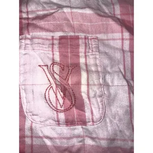 Victoria's Secret Pink Sz‎ XL Plaid Short Sleeve Pajama Set Cotton Pajamas thumbnail 7