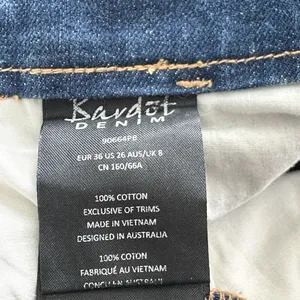 Aritzia Bardot Denim High Waist Wide Legs belted cotton Jeans Size 26 thumbnail 4