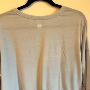 Zella Blue Long Sleeve Hi-Low Activewear T-Shirt | L thumbnail 8