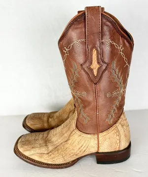 Resistol Ranch Lucchese Women's Genuine Ostrich Leg Cowboy Boots Size 7 Exotic thumbnail 1