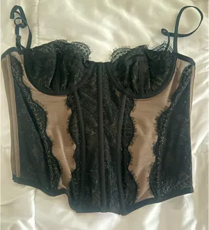 Urban Outfitters Black Corset Out From Under Lace thumbnail 1