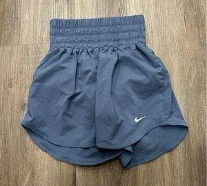 Nike One Women's Dri-FIT Ultra High-Waisted 3" Brief-Lined Shorts Gray Size S thumbnail 1