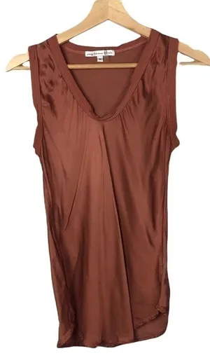 Young Fabulous & Broke YFB‎ Copper Satin Sleeveless Tank Top M thumbnail 1