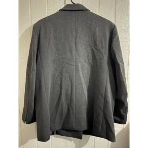 Lake Charcoal Gray Double Breasted Blazer and Midi Skirt Suit Set Made in Korea thumbnail 3