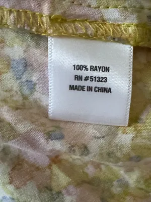 MSK Floral Yellow Rayon Sundress - Lightweight Women's Dress Size Medium thumbnail 14