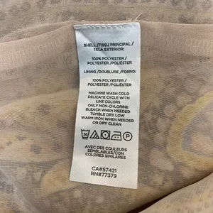 Ann Taylor Womens M Yellow Paisley Smocked Hem Wrap V-Neck Blouse Long Sleeve thumbnail 7
