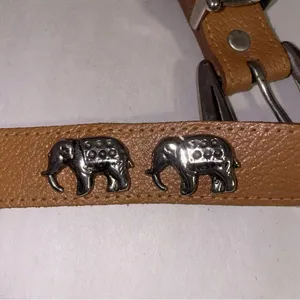 Vintage Elephant Concho Belt Women Size S Antique Western Country Boho Y2K thumbnail 3