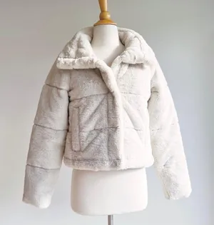 Abercrombie Faux Fur Mini Puffer thumbnail 1