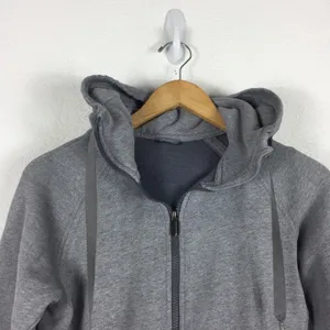 Lululemon Fleece Please Hoodie Jacket Heathered Speckled Medium Grey Size 6 thumbnail 5