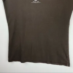 Vtg Y2K Harley Davidson Sleeveless Top Logo Graphic Brown Sz Large thumbnail 8