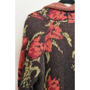 Free People Flower Power Boho Cardigan Sweater Women's Size Medium‎ thumbnail 8