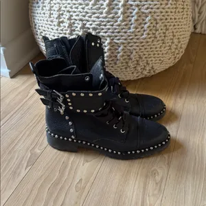 Sam Edelman Black Studded Combat Boots thumbnail 3