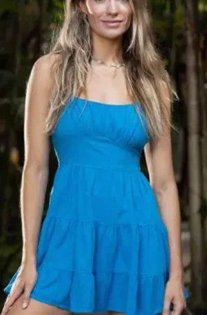 blanco by nature blue mini dress thumbnail 1