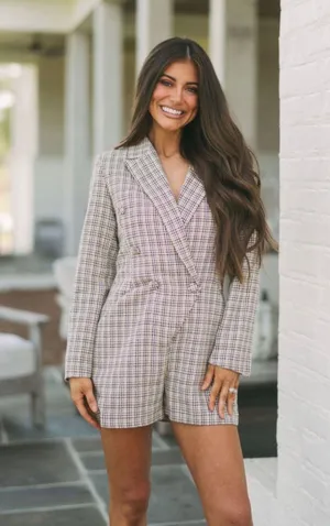 These Three Boutique Tan Romper thumbnail 1